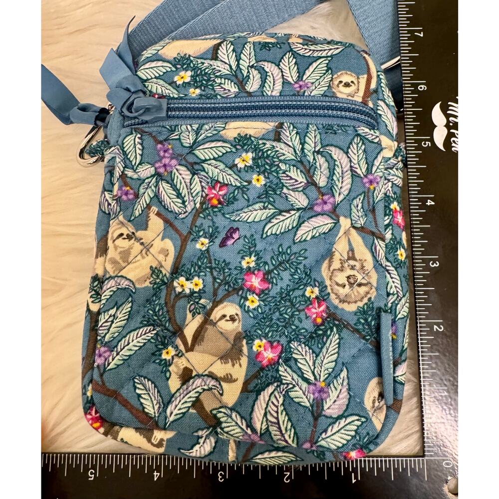Vera Bradley RFID Mini Hipster Crossbody Bag Hanging Around Sloth Travel - Picture 14 of 14